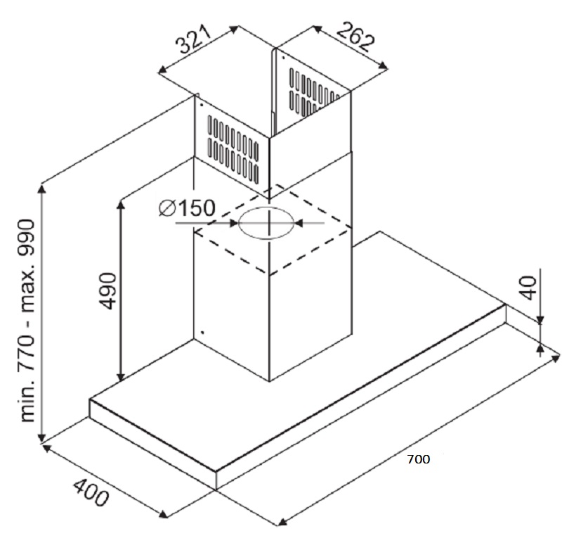 may-hut-mui-70cm-gan-tuong-kinh-den-inox-fagor-3CFS-7032X