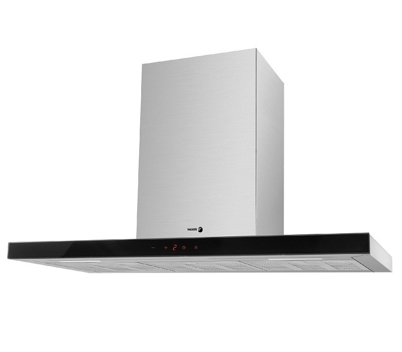 Máy hút mùi Fagor 3CFS-9032X gắn tường kính đen inox 90cm