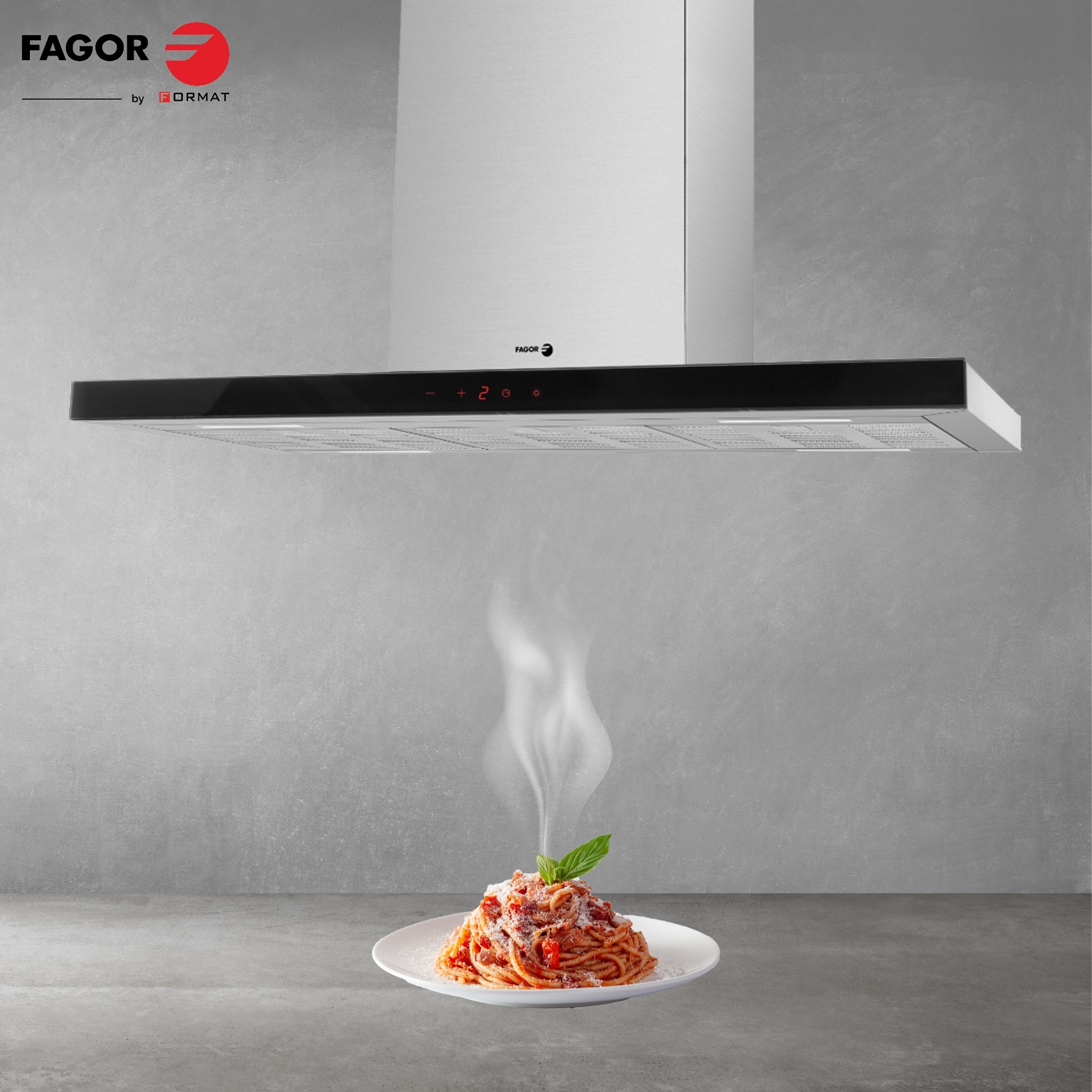 may-hut-mui-90cm-gan-tuong-kinh-den-inox-fagor-3CFS-9032X