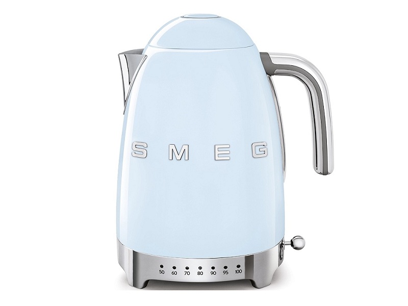 Ấm đun nước Smeg KLF04PBEU 535.44.048 chỉnh nhiệt độ xanh nhạt