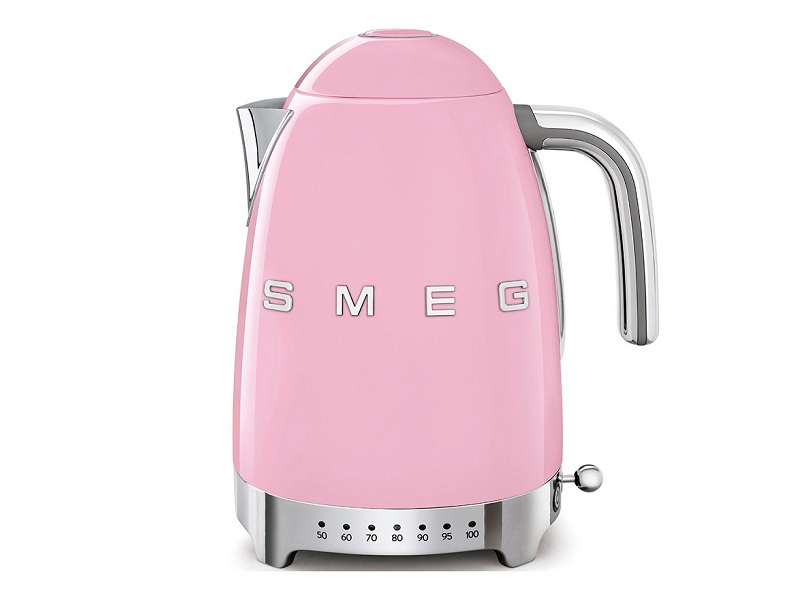 Ấm đun nước Smeg KLF04PKEU 535.44.046 chỉnh nhiệt độ màu hồng