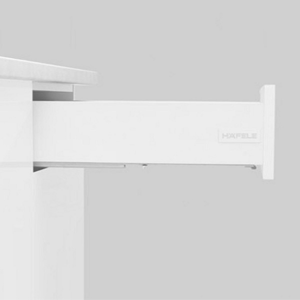 Ray hộp Hafele 552.35.775 S3 giảm chấn H120 trắng