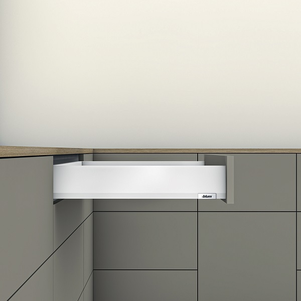 Ray hộp Blum Merivobox-R1 chiều cao M 91mm trắng