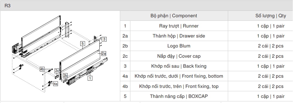 ray-hop-blum-merivobox-r3-chieu-cao-e-192mm-co-thanh-nang-cap-mh3