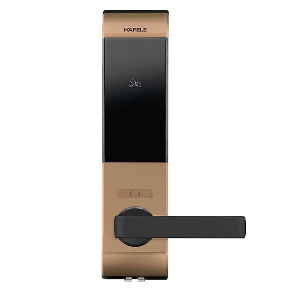 Khóa Hafele 912.05.652 DL7900 màu vàng hồng thân nhỏ kèm pin