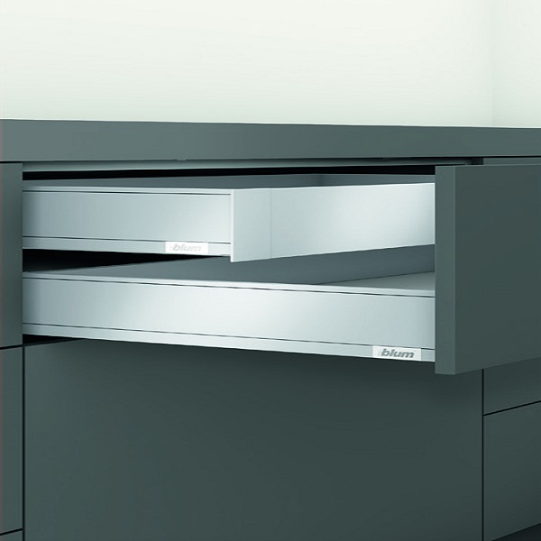 Ray hộp âm blum Legrabox-inox-IM chiều cao M 90.5mm