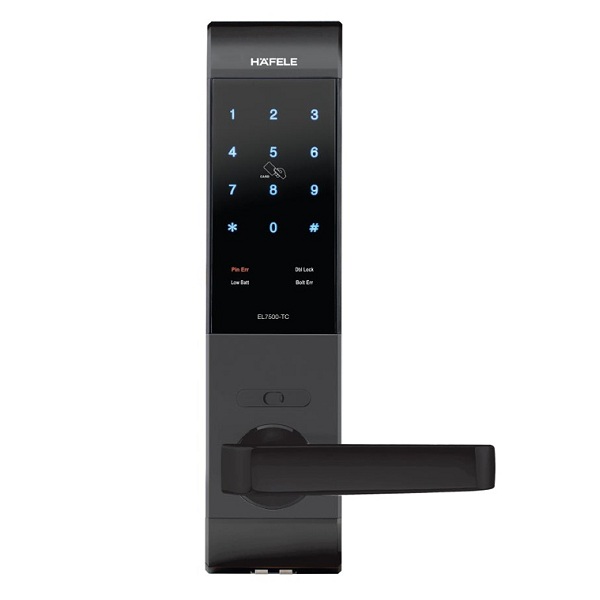 Khóa Hafele 912.20.551 EL7500-TC màu xám thân lớn kèm pin