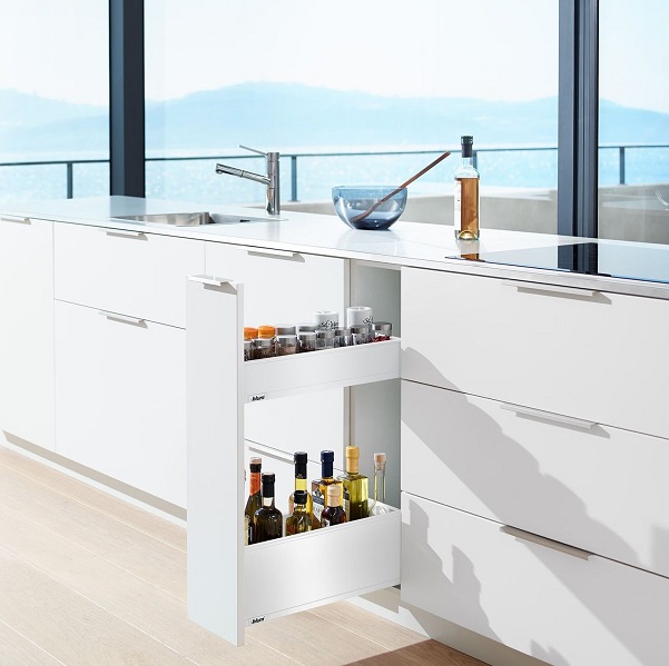 Bộ ngăn kéo Blum Space-Twin-Legrabox-M-C trắng R185-250mm