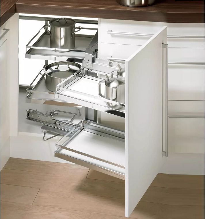 Rổ góc CO504-R Hettich Moving Corner mở phải