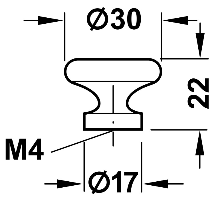 Tay-nam-tu Hafele-137.60.837-dong-bong-30x22x17mm