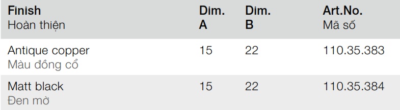 Tay-nam-tu Hafele-110.35.383-mau-dong-co-15x22mm