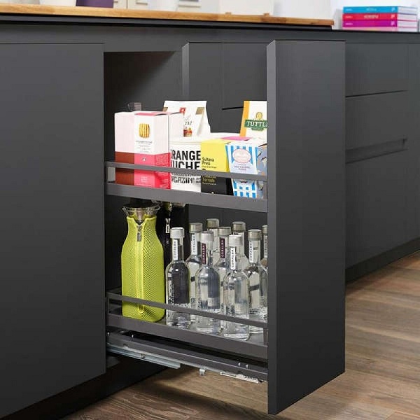 Rổ Hafele 545.11.373 Dispensa màu đen R400mm