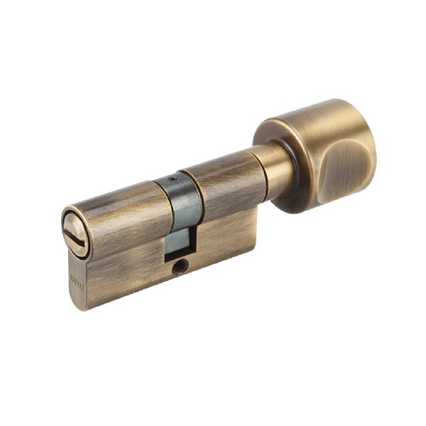 Ruột khóa Hafele 916.96.409 đầu vặn đầu rãnh đồng rêu 60mm