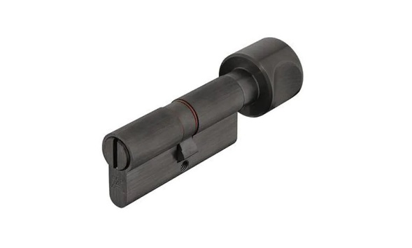 Ruột khóa Hafele 916.91.932 đầu vặn đầu rãnh đen mờ PVD 71mm