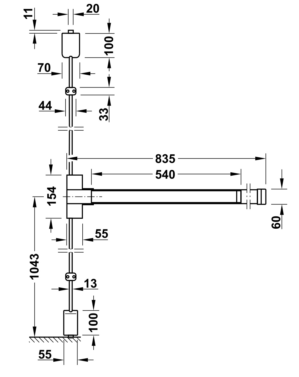 thanh-thoat-hiem-hafele-911.56.035-chot-dá»c-inox-mo-kt
