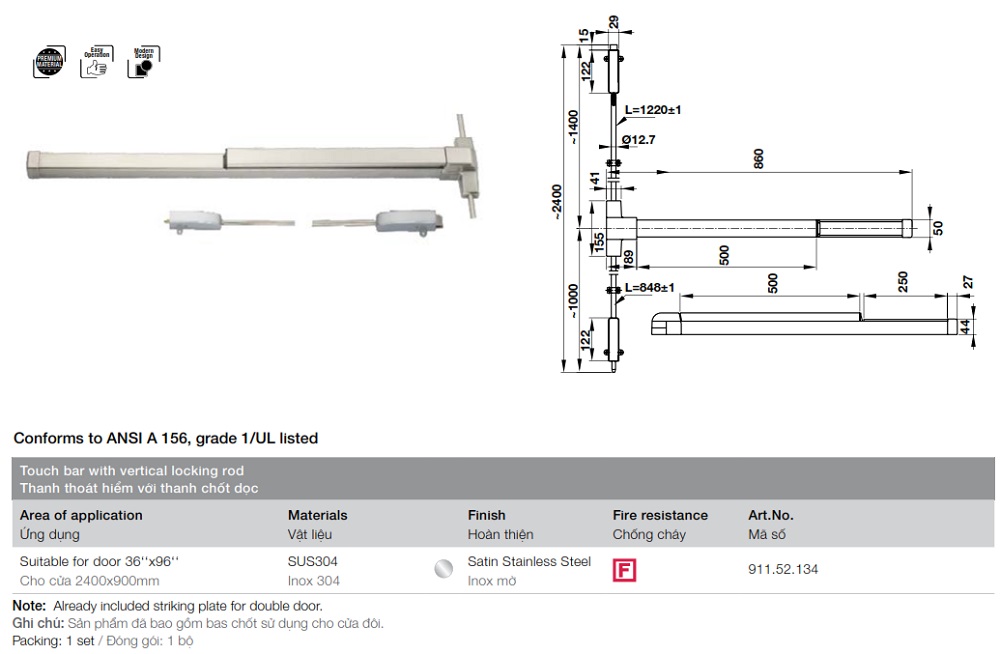 thanh-thoat-hiem-hafele 911.52.134-chot-doc-inox-mo-mh