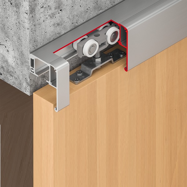 Cửa trượt 941.02.039 Hafele 120-P giảm chấn 2 bên