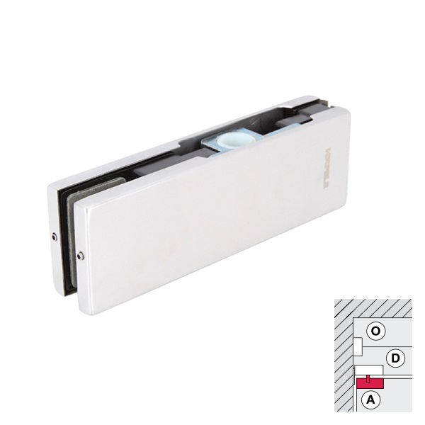 Kẹp kính trên 981.50.020 Hafele inox mờ