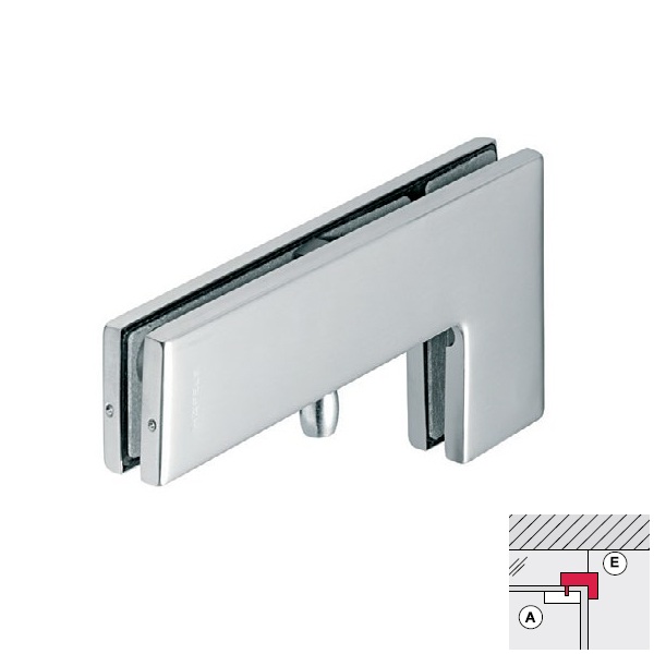 Kẹp kính chữ L 981.50.040 Hafele inox mờ