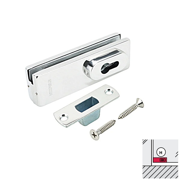 Khóa kẹp chân kính 981.50.030 Hafele inox mờ