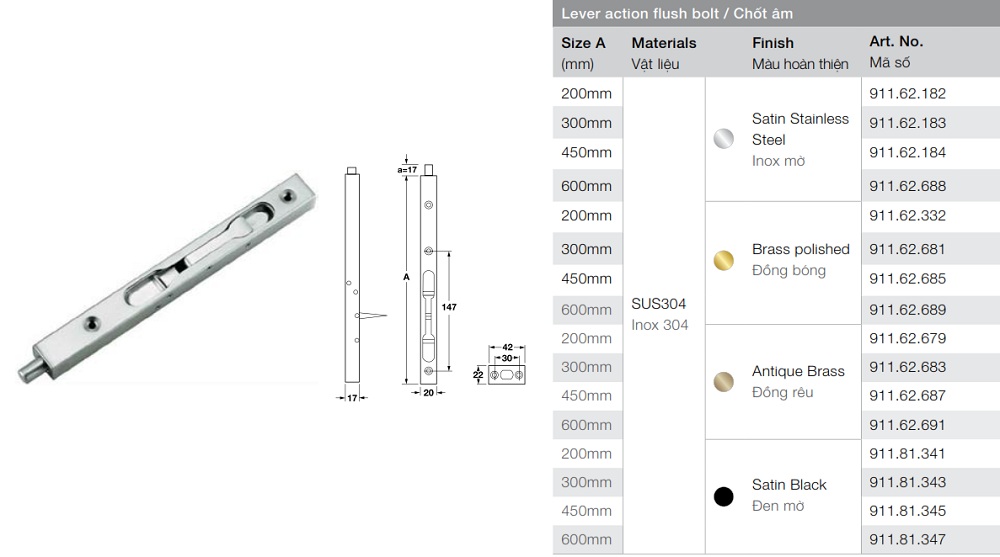 chot-am-hafele-911.62.182-inox-mo-200mm-mh