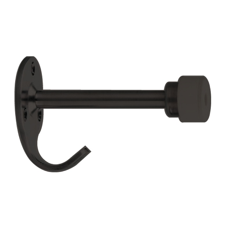 Chặn cửa Hafele 938.10.403 có móc đen mờ