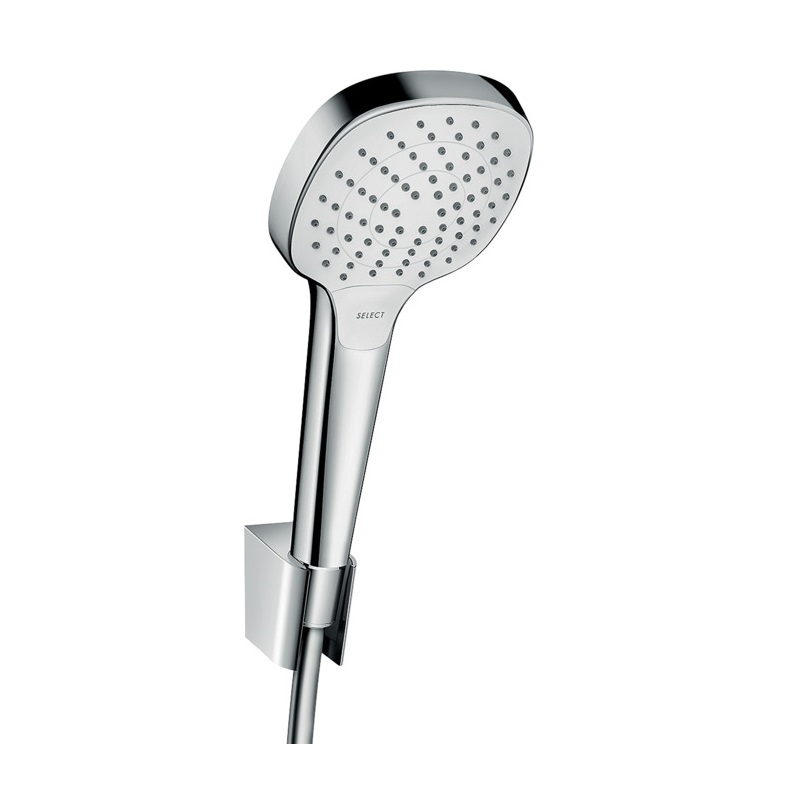 Sen tay 26413400 Hansgrohe Croma Select E 110 có giá đỡ và dây sen