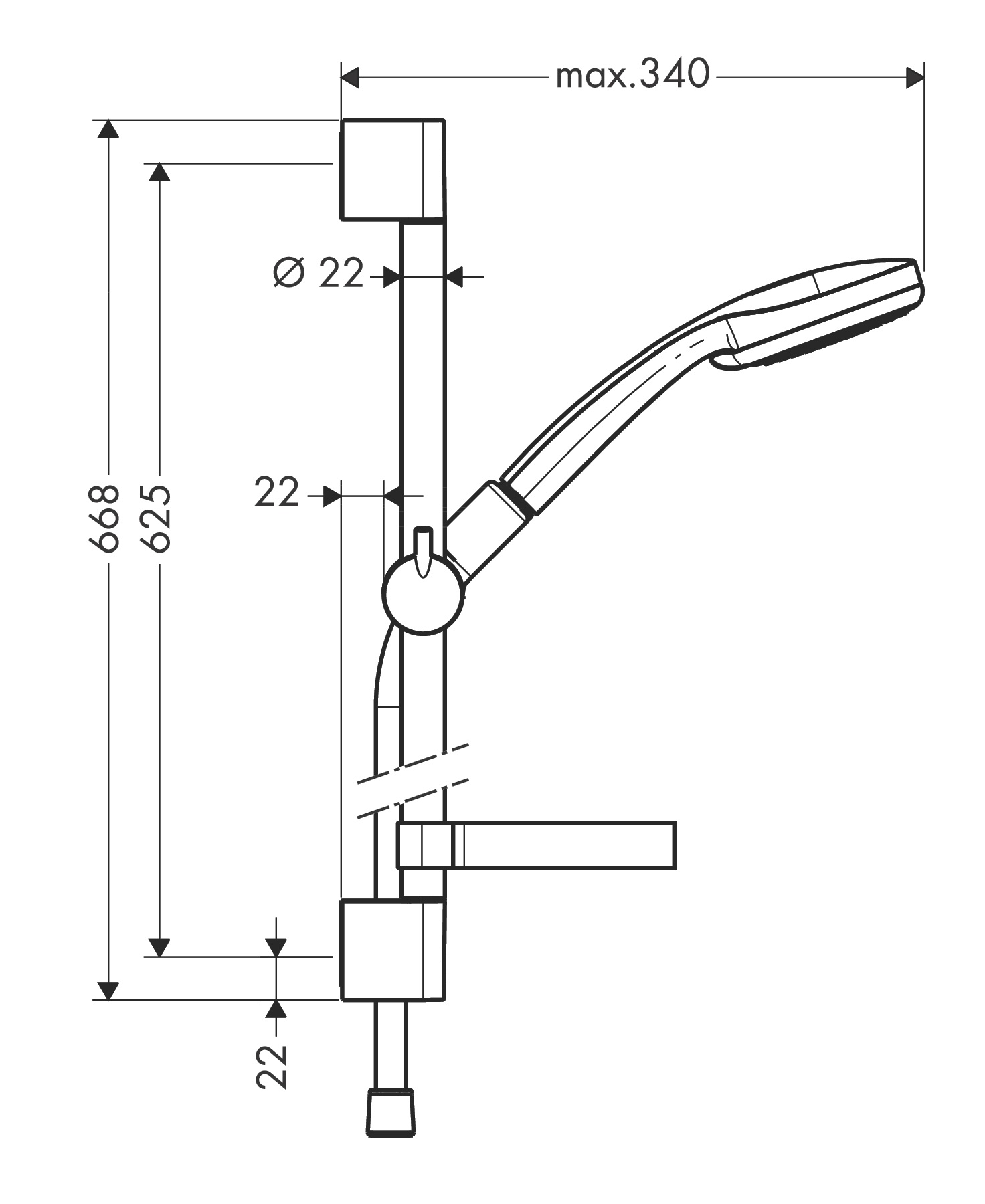 sen-tay-27775000-hansgrohe-croma-select-e-100-co-thanh-truot-kt