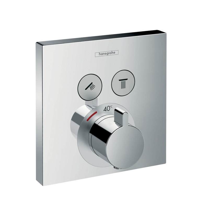 Bộ trộn âm 15763000 Hansgrohe ShowerSelect 2 đường nước có điều nhiệt