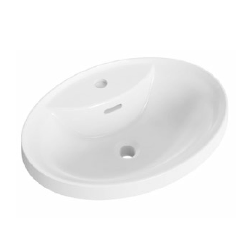 Lavabo vành nổi 588.79.131 Hafele Kyoto 546x406mm