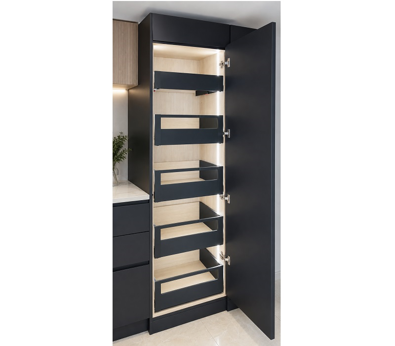 Tủ đồ khô Hafele 552.21.517 ray hộp âm xám