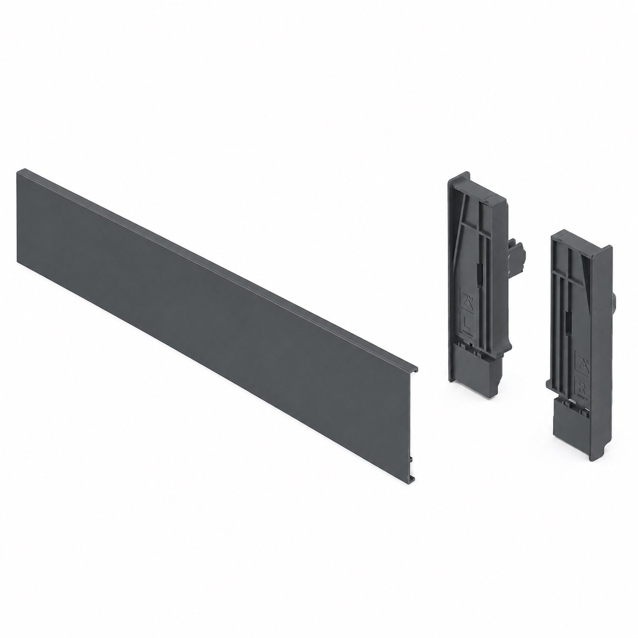 Mặt trước ray hộp âm Hafele 513.73.371 Matrix Box xám