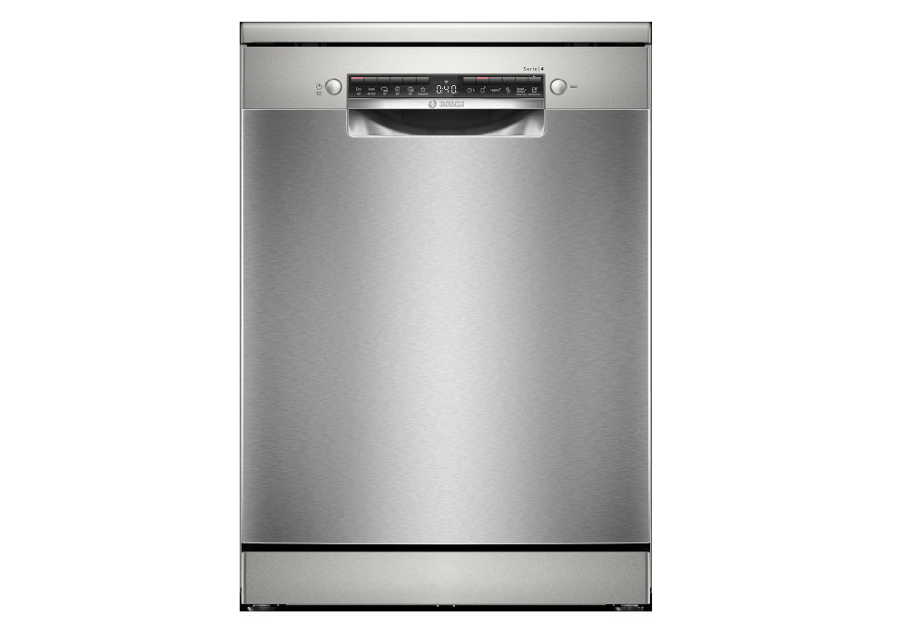 Máy rửa chén Bosch SMS4ECI01P độc lập Series 4, sấy hé cửa