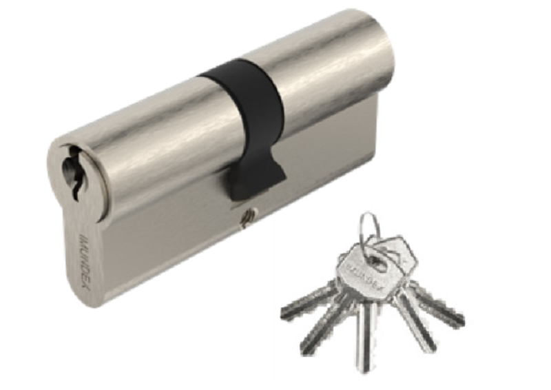 Ruột khóa Imundex 757.92.065 hai đầu chìa inox mờ 65mm