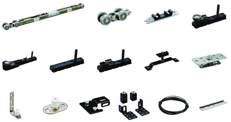 Bộ phụ kiện cửa trượt giảm chấn Imundex 710.60.152 cho 3 cánh