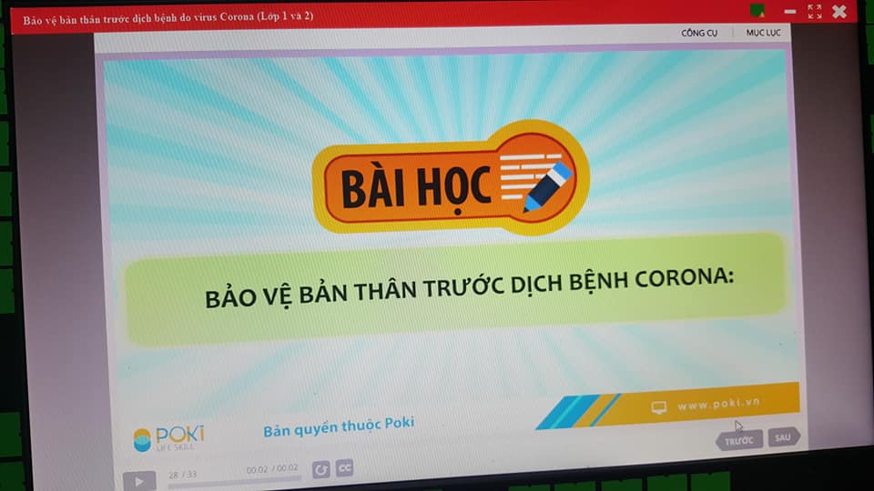 Bài giảng POKI chủ đề: Bảo vệ bản thân trước dịch bệnh do Virus Corona