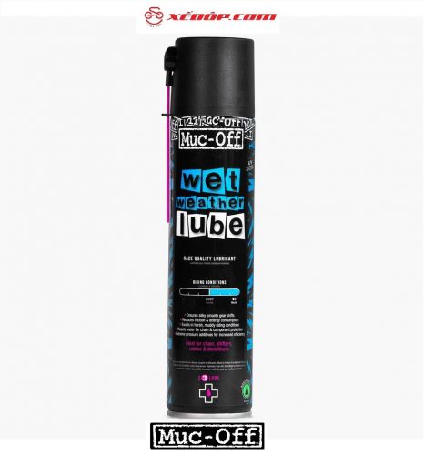 Bình xịt nhớt ướt xe đạp Muc-Off Bike Wet Weather Lube Aerosol 400ml