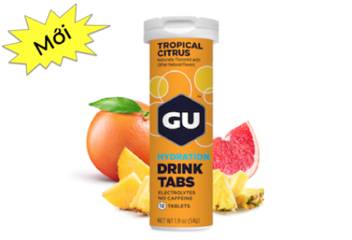 Viên Sủi Điện Giải - GU HYDRATION DRINK TABS - TROPICAL CITRUS (1 ống 12 viên)