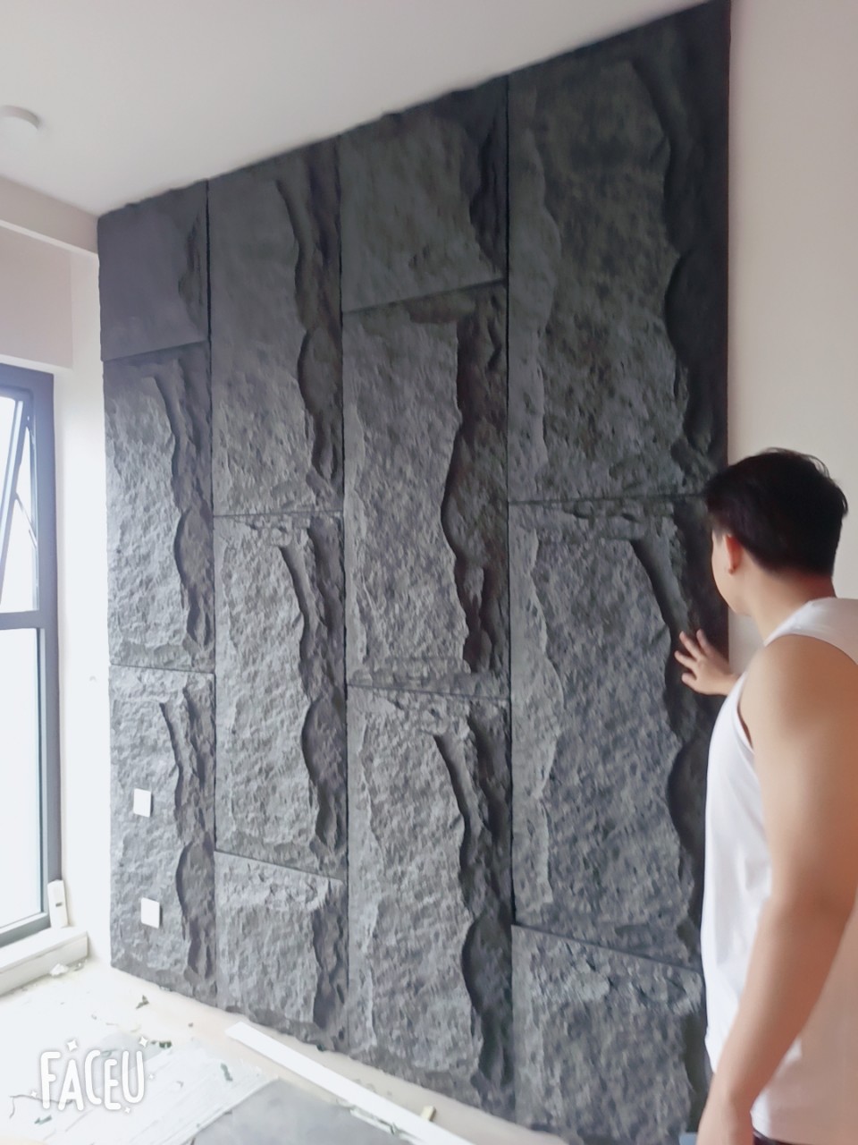 tấm ốp tường pu giả đá
