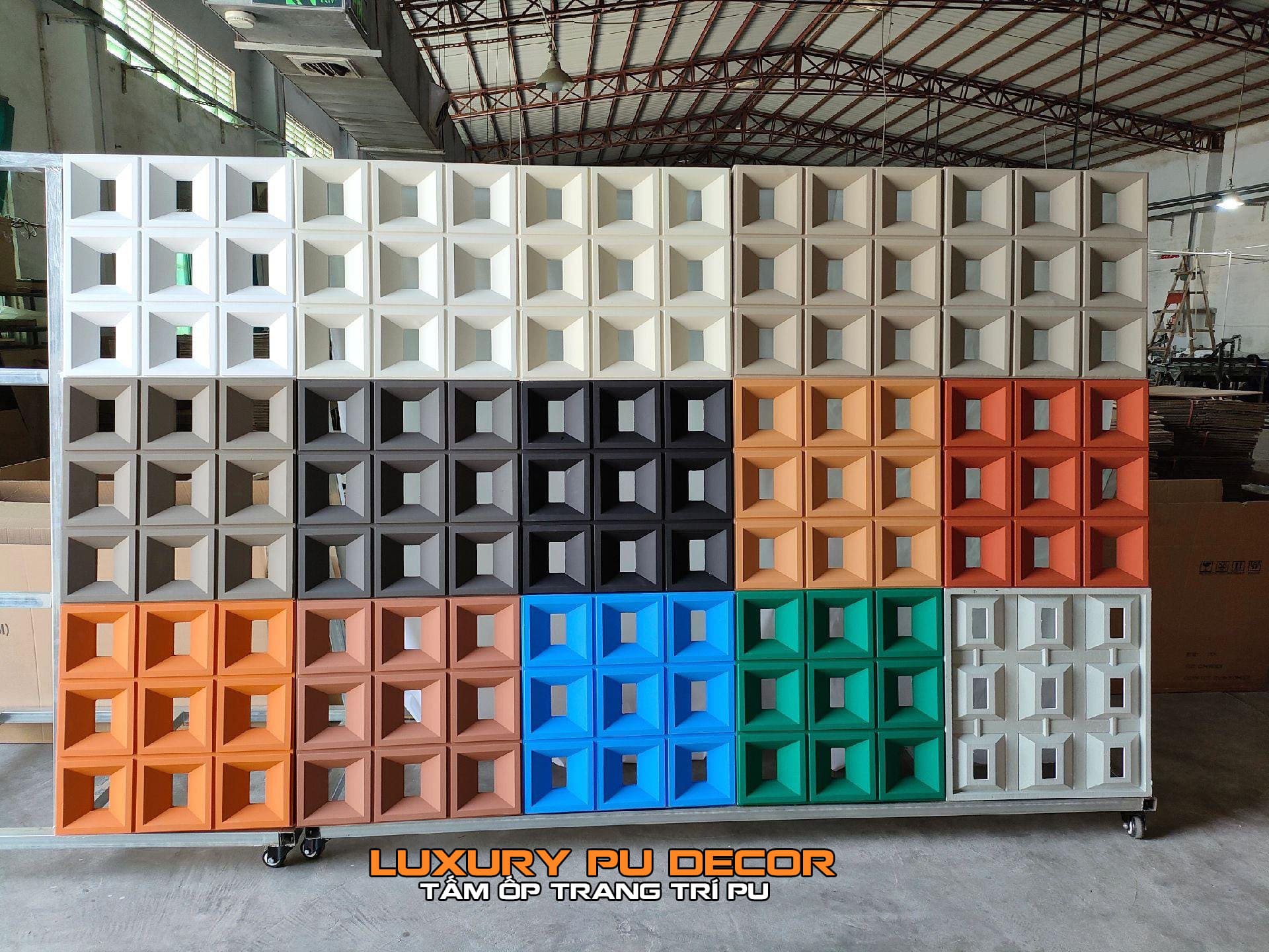 tấm pu gạch bông gió