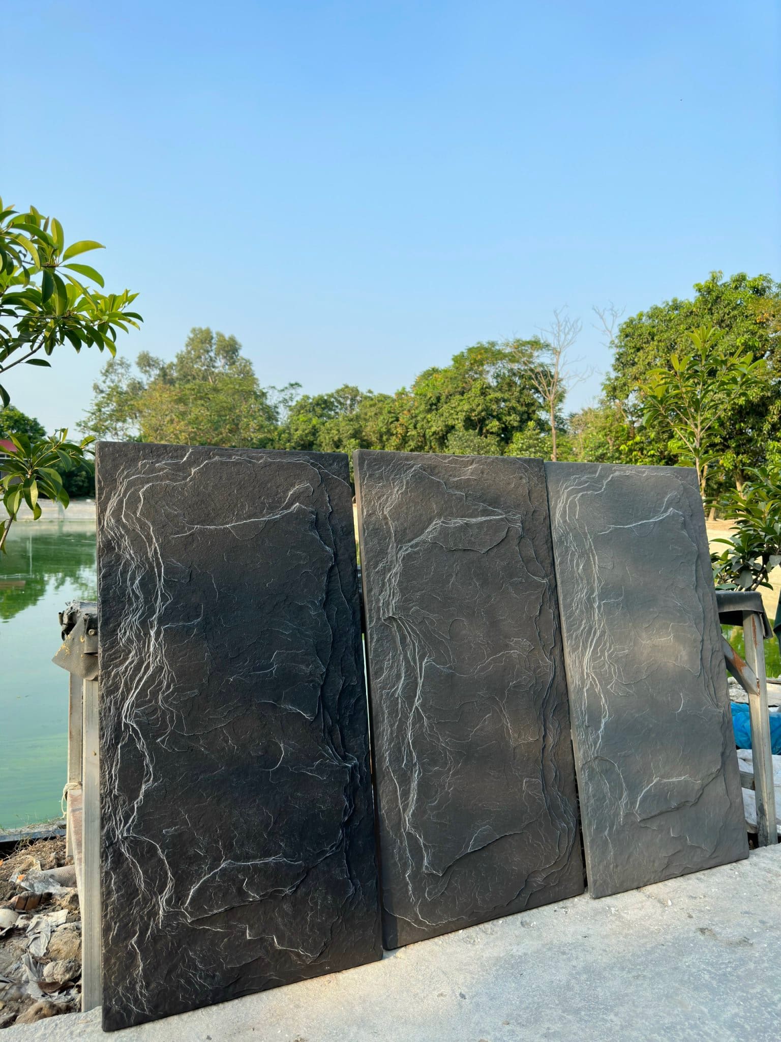 tấm ốp tường pu giả đá