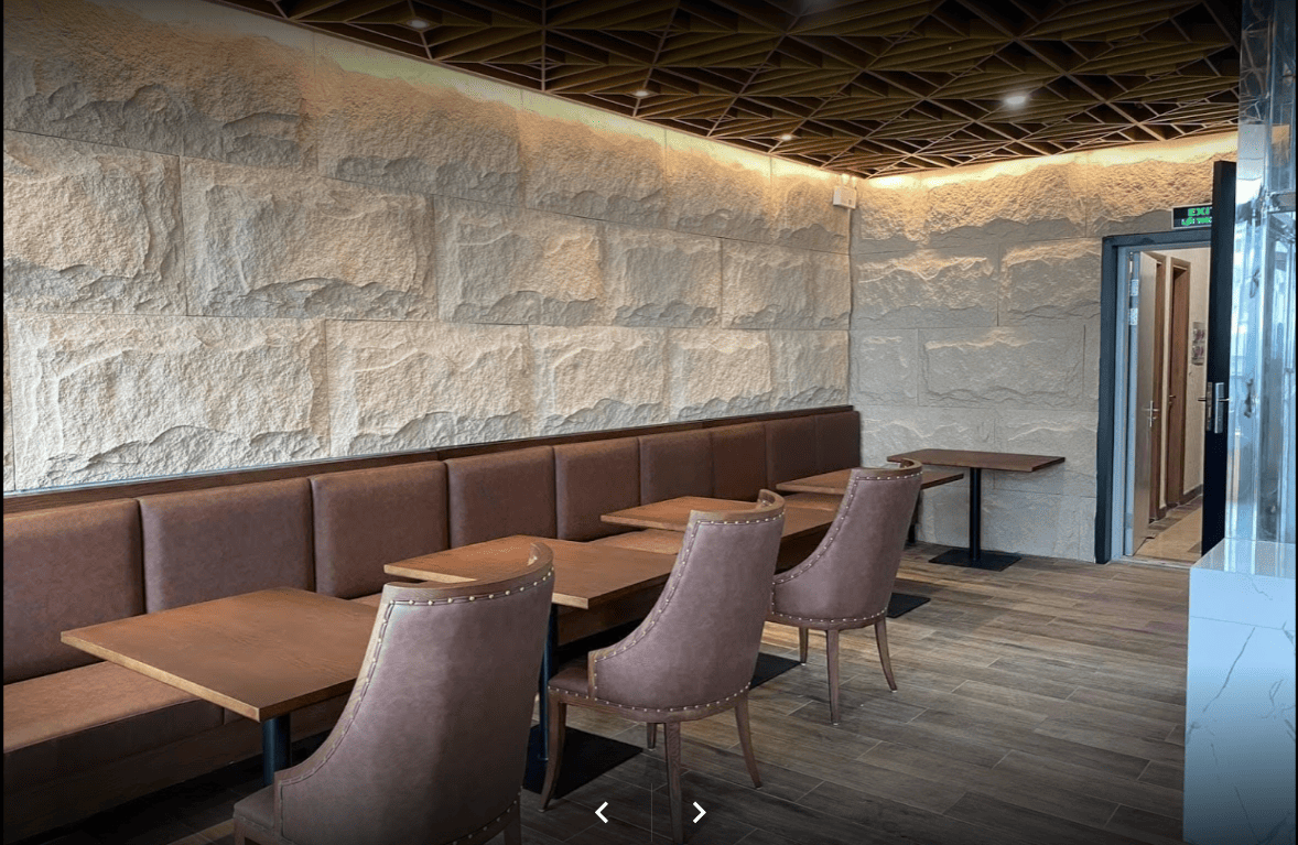 tấm pu giả đá cho quán cà phê