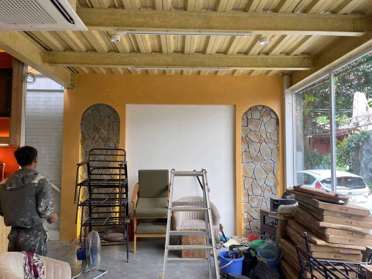 tấm pu gạch xếp rối cổ điển