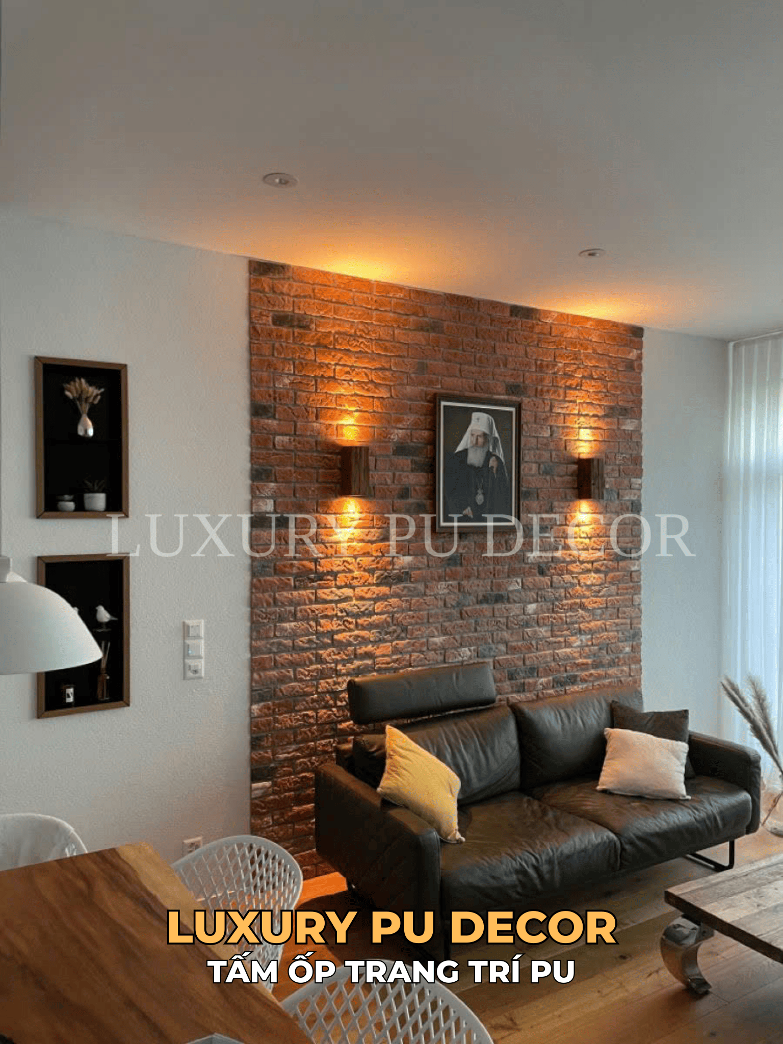 tấm pu giả gạch