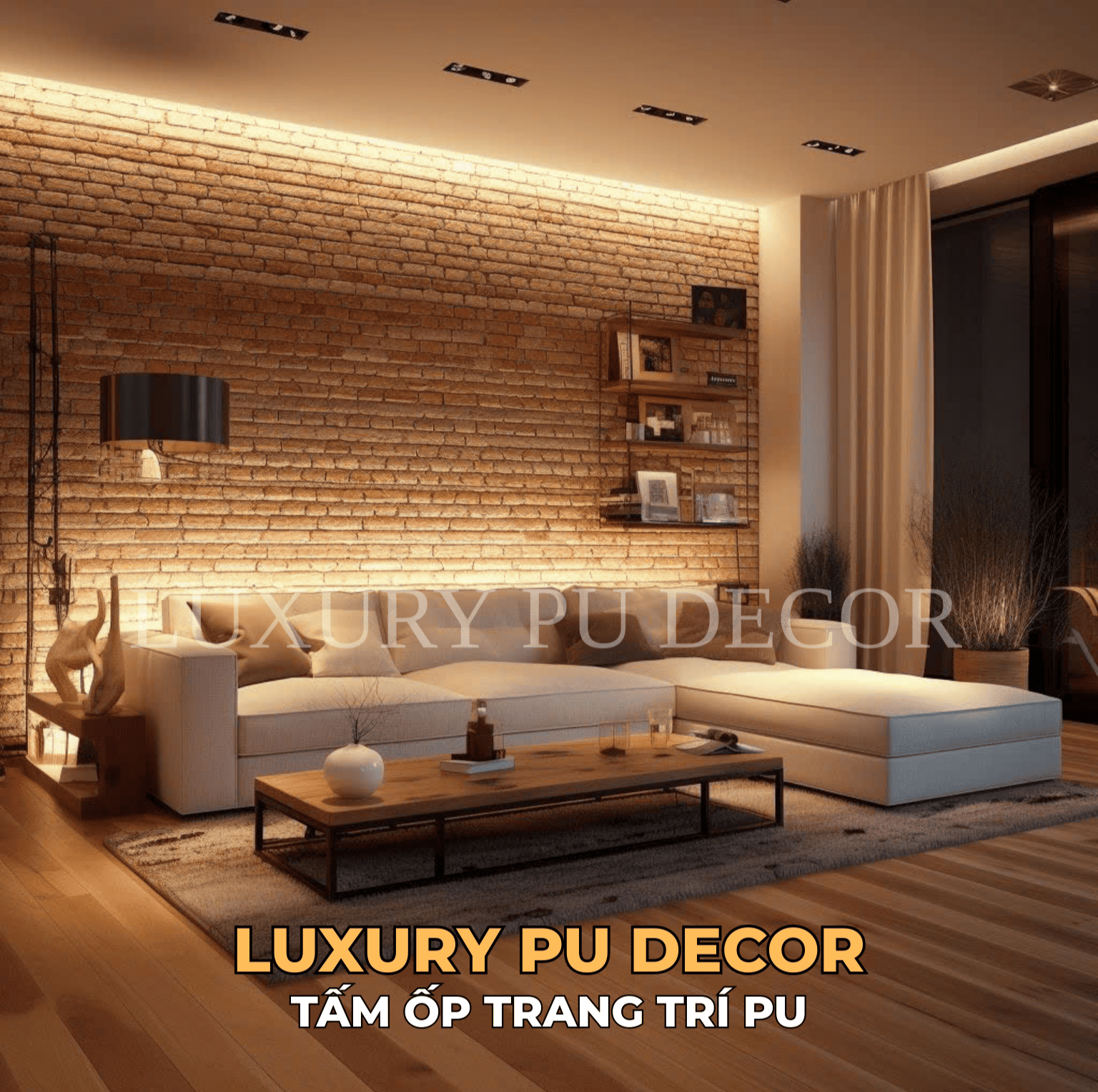 tấm pu giả gạch cổ trang trí cổ điển