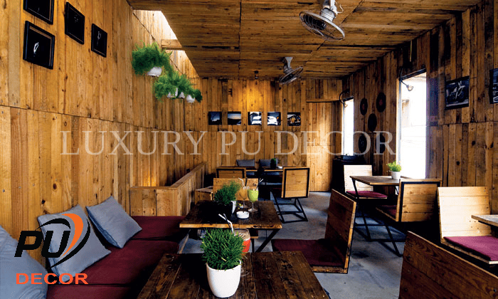 tấm PU giả gỗ trang trí nội thất