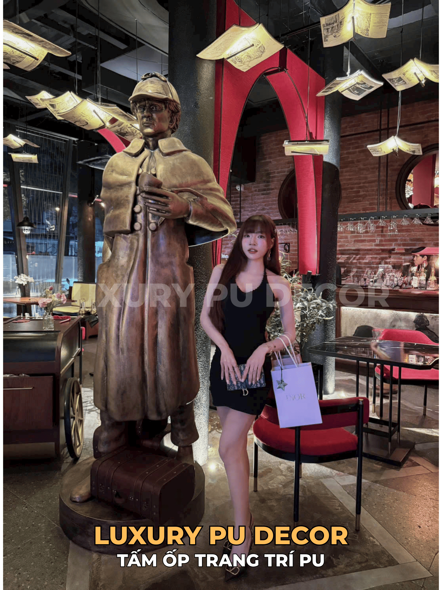 tấm PU giả gạch cổ