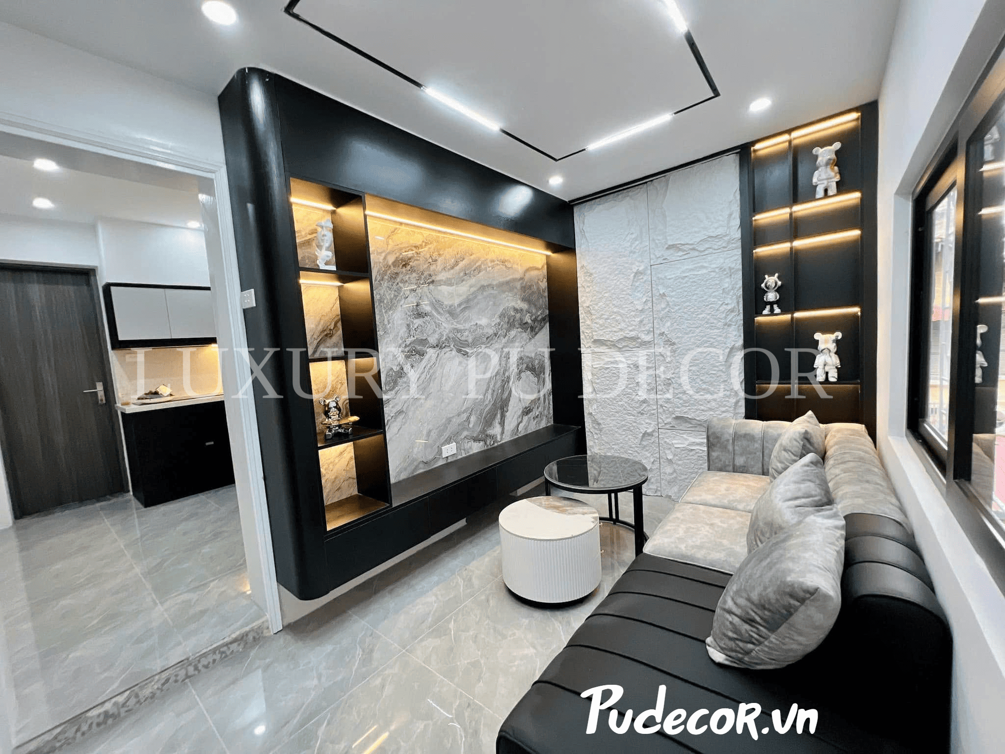 tấm ốp tường PU giả đá