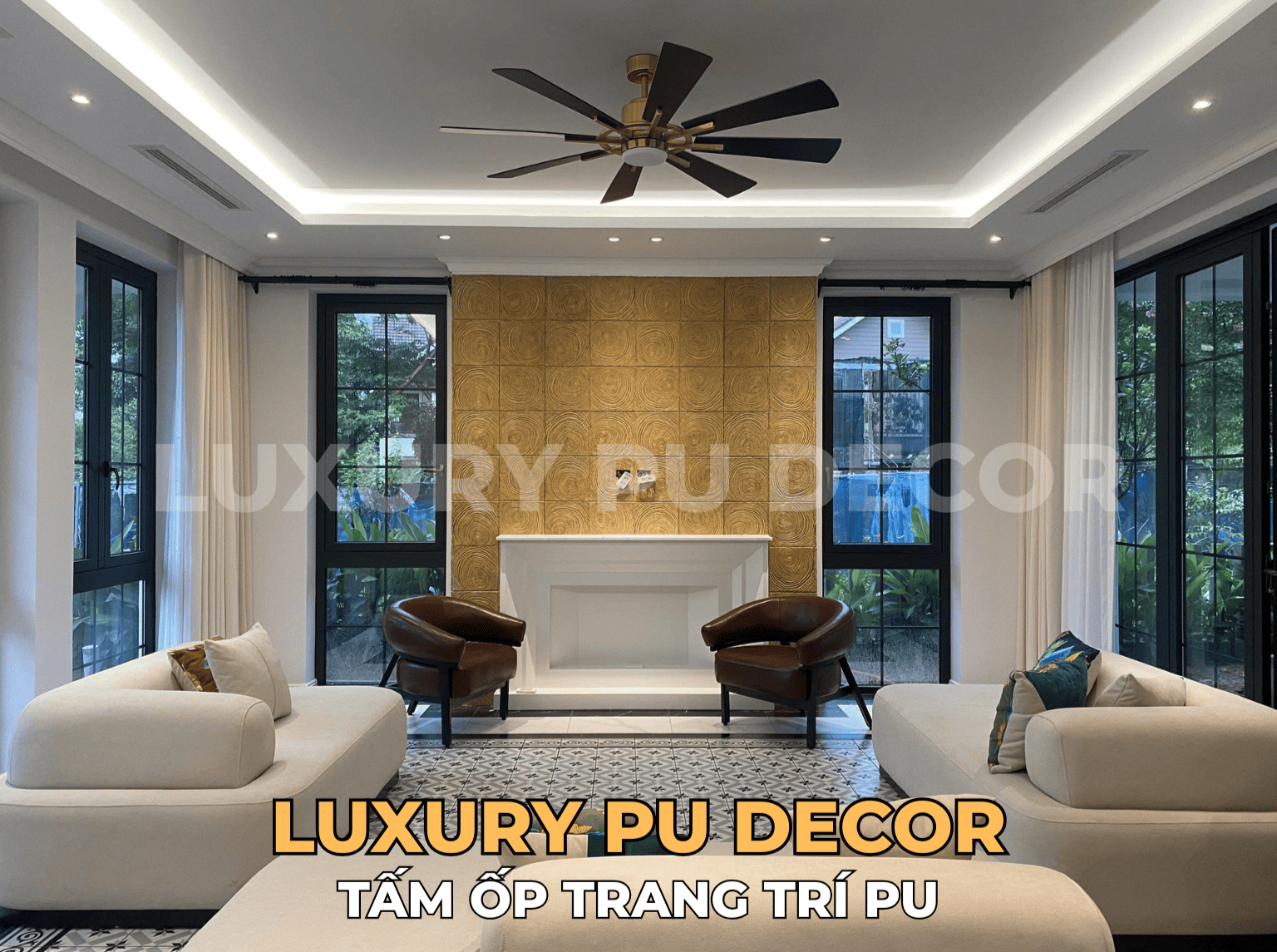 tấm ốp tường PU giả gỗ thớt