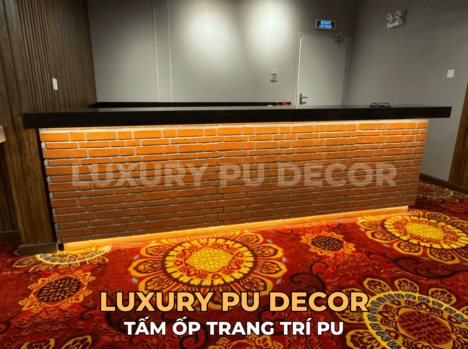 tấm ốp tường PU giả gạch cổ